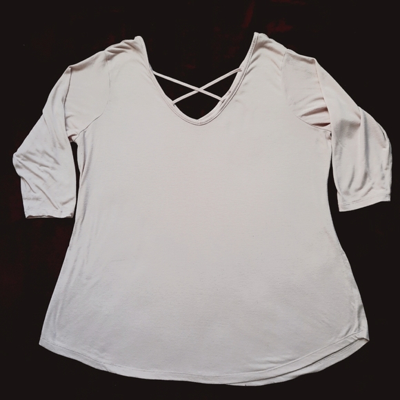 Bobbie Brooks Tops - Bobbie Brooks 1X Light Pink 3/4 Sleeve Top